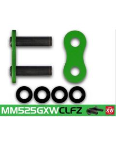 Eslabón de unión RK 525 GXW remache punta huecha verde