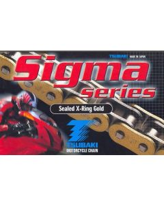 Cadena TSUBAKI 525 SIG con O ring 116 eslabones oro