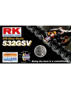 Eslabón de unión cadena RK 532 V remache punta huecha