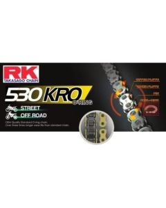 Eslabón de unión cadena RK 530 KRO remache punta huecha oro