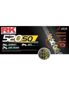 Cadena RK 520 SO con O ring 102 eslabones oro