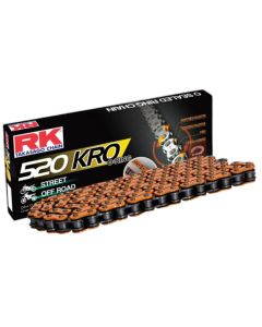 Cadena RK 520 con O ring 116 eslabones naranja
