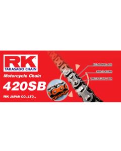 Cadena RK 420 SB 134 eslabones naranja