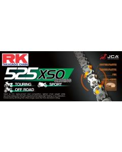 Cadena RK 525 XSOGB con RX ring 104 eslabones oro