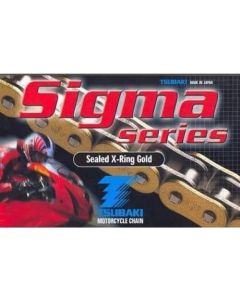 Cadena TSUBAKI 525 SIGG con O ring 102 eslabones oro