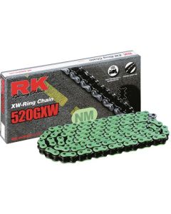 Cadena RK 520 GXW con XW ring 114 eslabones verde