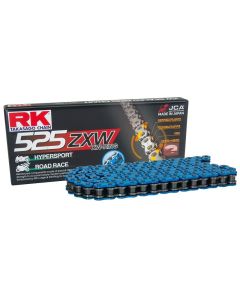 Cadena RK 525 ZXW con XW ring 116 eslabones azul