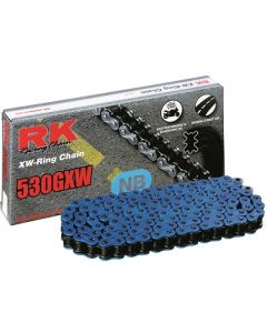 Cadena RK 530 GXW con XW ring 1 eslabones azul