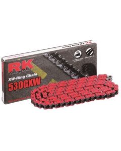 Cadena RK 530 GXW con XW ring 118 eslabones rojo