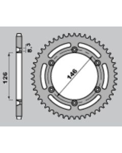Corona de aluminio 58 dientes
