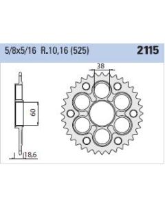 Corona de aluminio 40 dientes