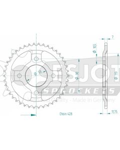 Corona de acero 46 dientes