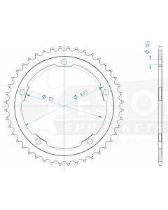 Corona de acero 44 dientes