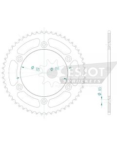 Corona de aluminio 56 dientes