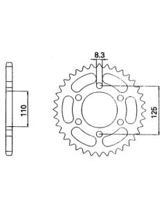 Corona de aluminio 52 dientes