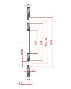 Corona de aluminio 41 dientes