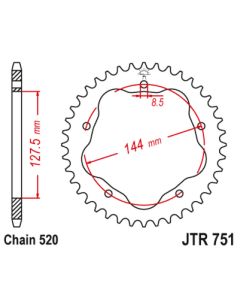 Corona de aluminio 38 dientes