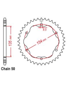 Corona de acero 39 dientes