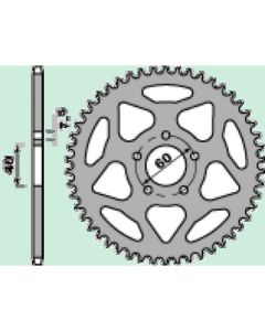 Corona de aluminio 55 dientes