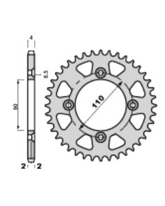 Corona de aluminio 40 dientes