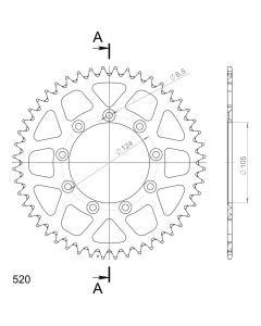 Corona de aluminio 46 dientes