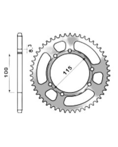 Corona de aluminio 62 dientes