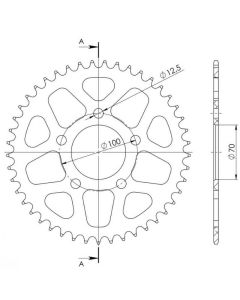 Corona de aluminio 46 dientes