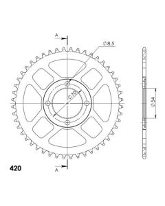 Corona de aluminio 48 dientes