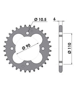 Corona de aluminio 38 dientes
