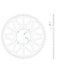 Corona de aluminio 52 dientes