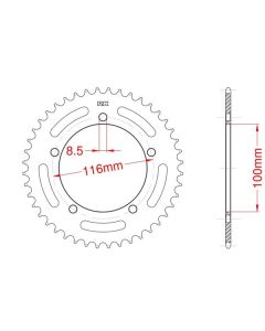 Corona de aluminio 46 dientes
