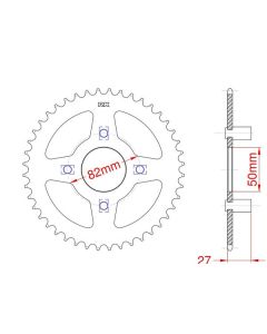 Corona de acero 46 dientes