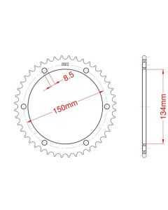 Corona de aluminio 45 dientes