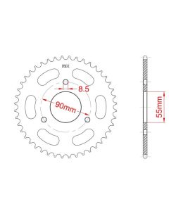 Corona de aluminio 44 dientes