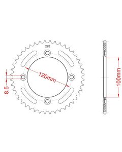 Corona de aluminio 52 dientes
