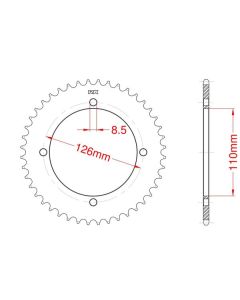 Corona de aluminio 47 dientes
