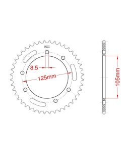 Corona de aluminio 58 dientes