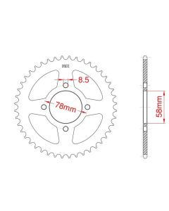 Corona de aluminio 42 dientes