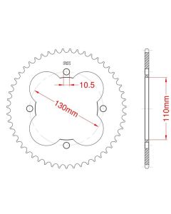 Corona de aluminio 45 dientes