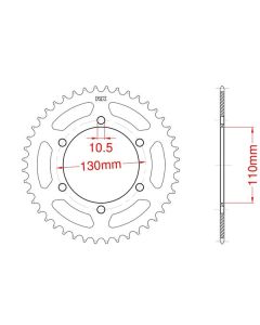 Corona de aluminio 45 dientes