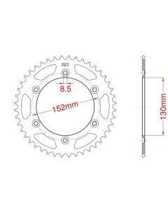 Corona de aluminio 45 dientes