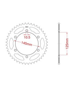 Corona de aluminio 45 dientes
