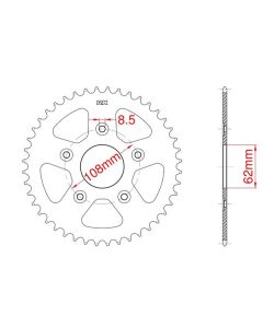 Corona de aluminio 46 dientes