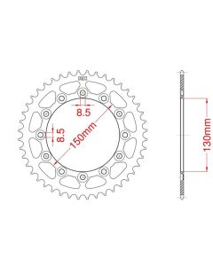 Corona de aluminio 45 dientes