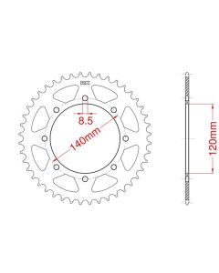 Corona de aluminio 40 dientes
