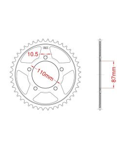 Corona de aluminio 50 dientes