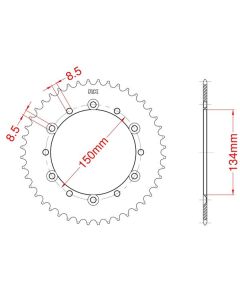Corona de aluminio 45 dientes