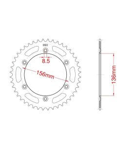 Corona de aluminio 45 dientes