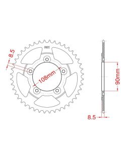Corona de aluminio 38 dientes