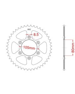 Corona de aluminio 43 dientes